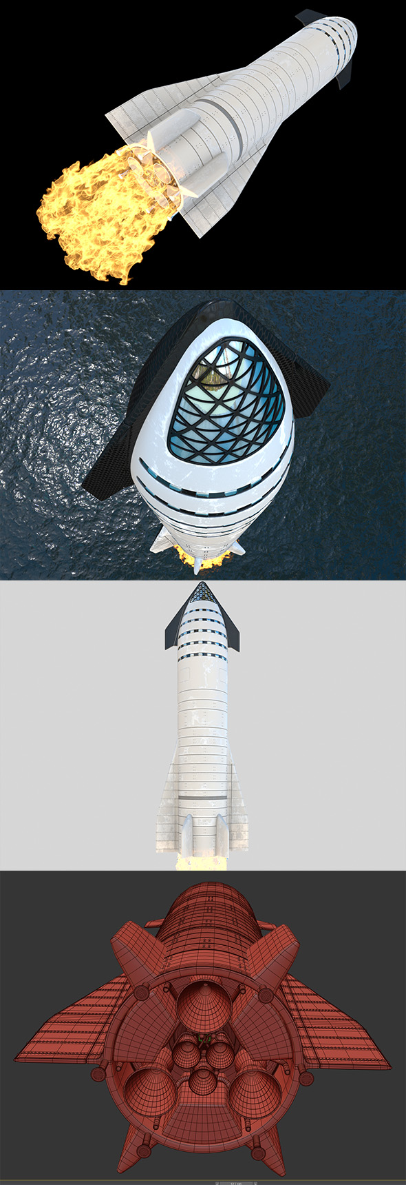 Rocket SpaceX Starship - 3Docean 27780475