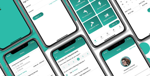 ionic 5 cleaning services app template