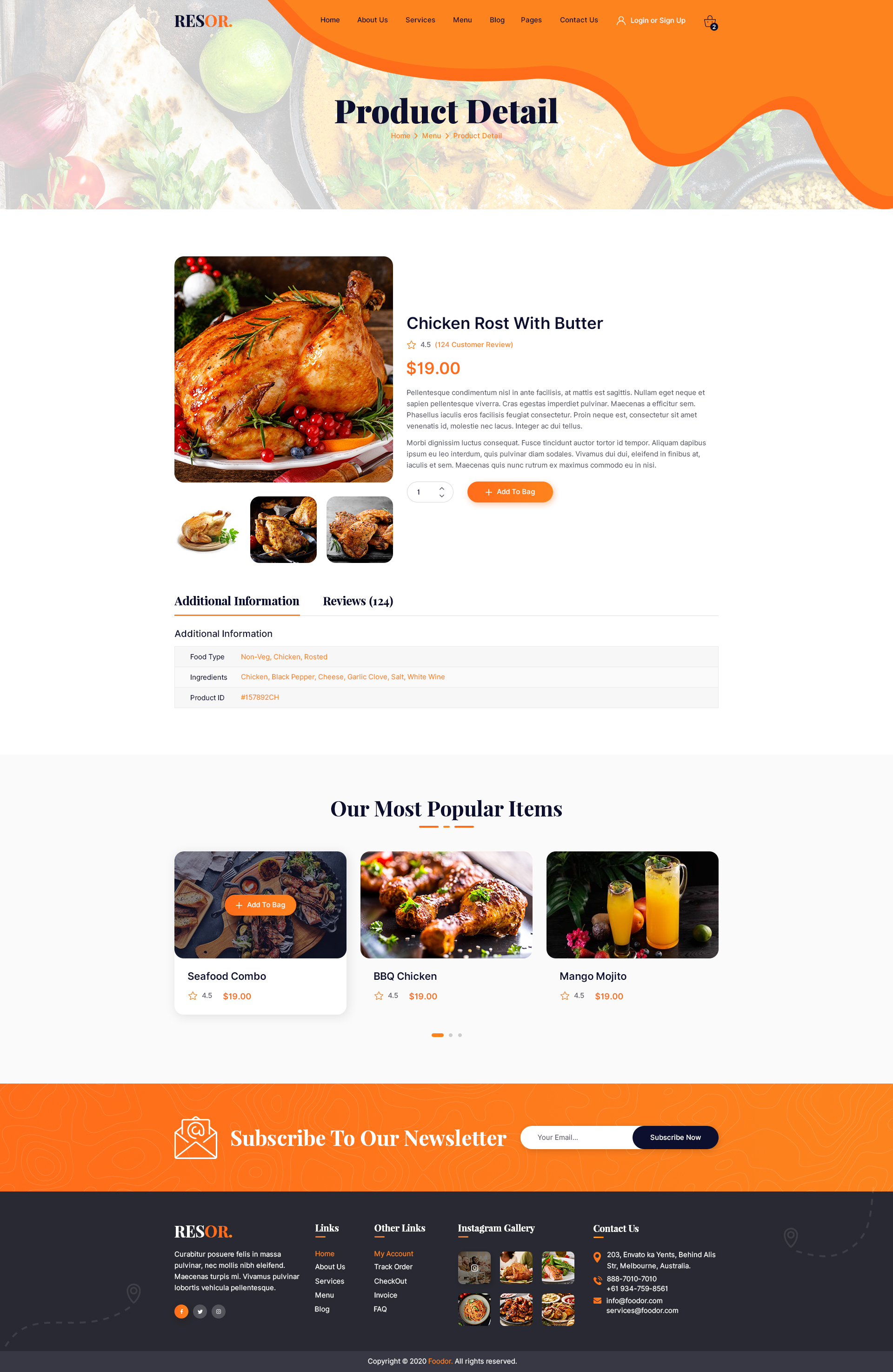 Resor - Restaurant Service PSD Theme by tortoizthemes | ThemeForest