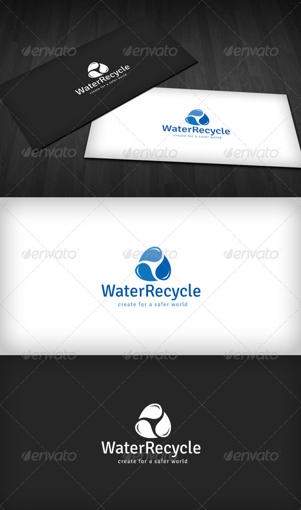 Water Recycle Logo - Nature Logo Templates