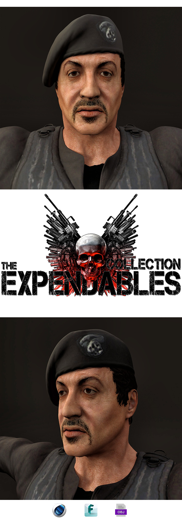 EXPENDABLESBarney Ross 3D - 3Docean 27785913