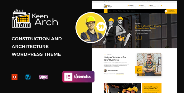 Keenarch - Building & Construction WordPress Theme