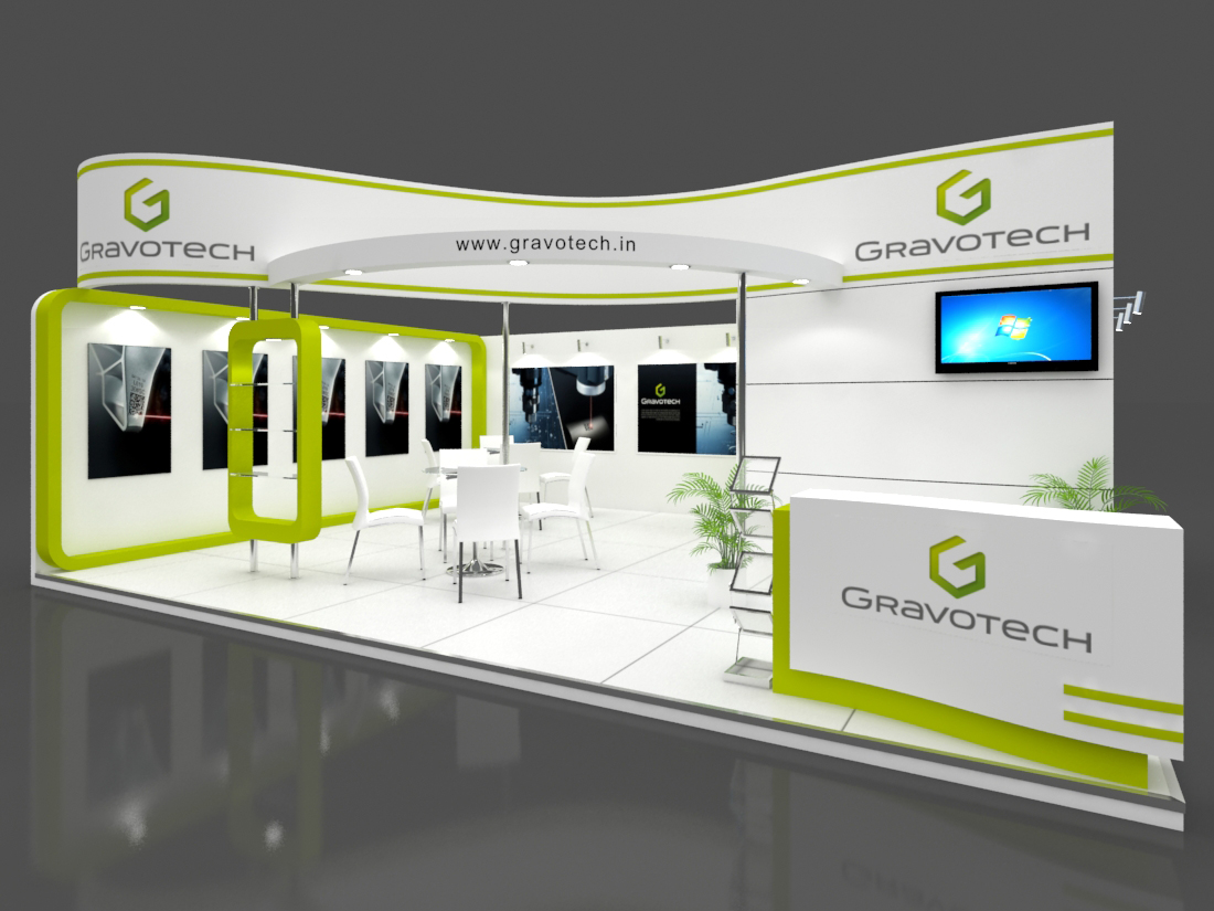 Exhibition Booth 3D Model - 8x6 mtr by piyushp78 | 3DOcean