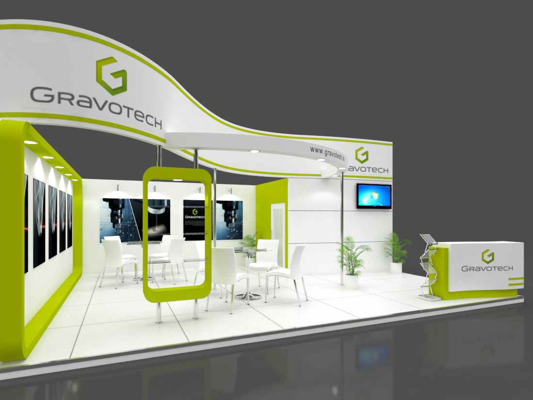 Exhibition Booth 3D Model - 8x6 mtr by piyushp78 | 3DOcean