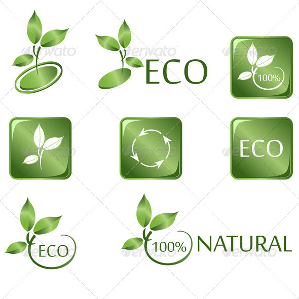 Green ECO icons - Health/Medicine Conceptual