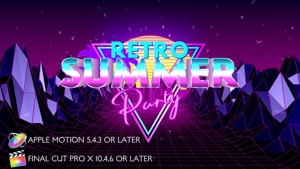 Retro Summer Party Opener - Apple Motion