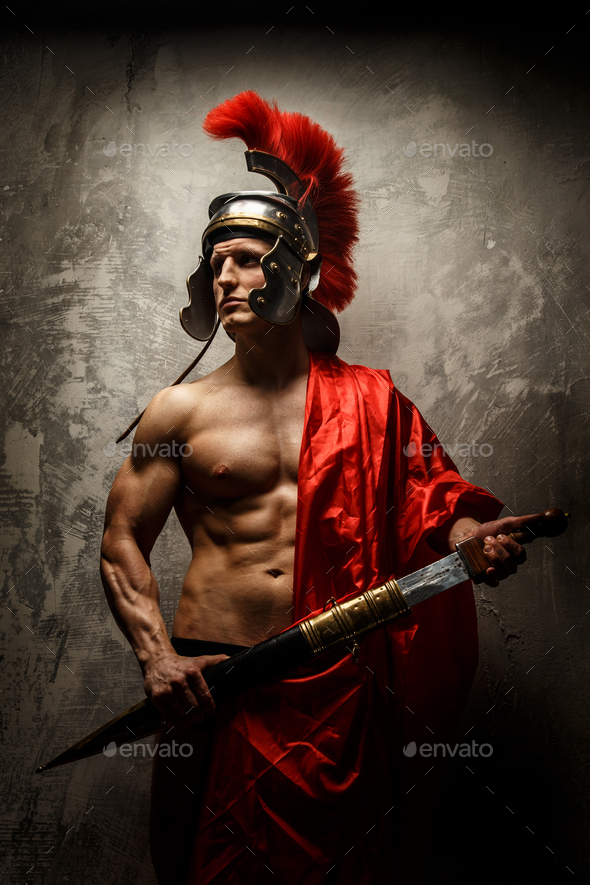 The Roman in an armor. - Stock Photo - Images