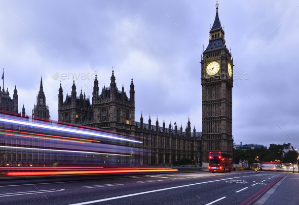 54879,Time lapse view of bus passing Houses of Parliament, London, United Kingdom