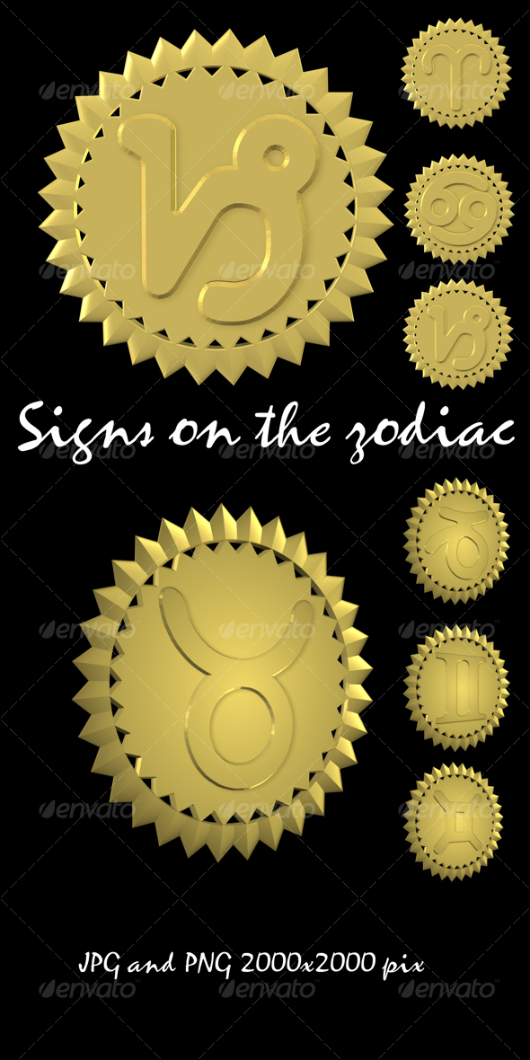 Zodiac signs - 3D Renders Graphics
