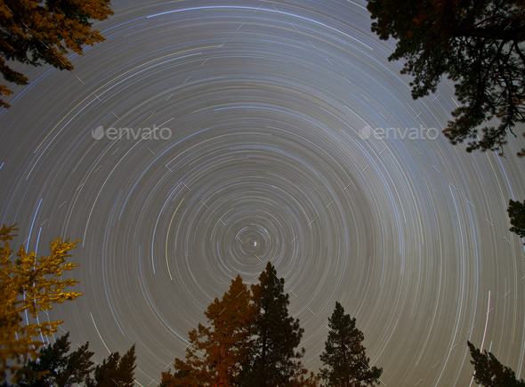 49927,Time Lapse Exposure of North Star