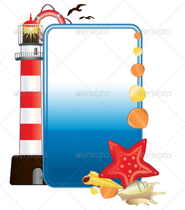 Sea postcard with lighthouse - Travel Conceptual