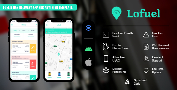 LoFuel - On Demand Fuel Gas Delivery App ionic 5 template