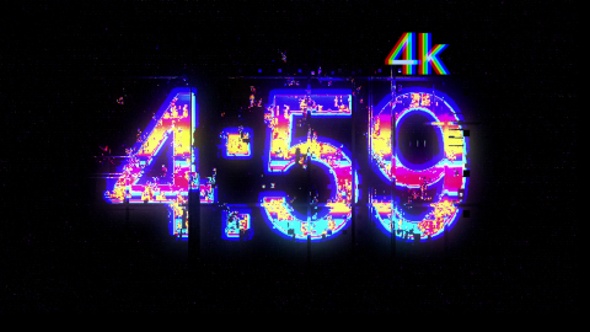5 Minute Glitch Countdown 4k alt