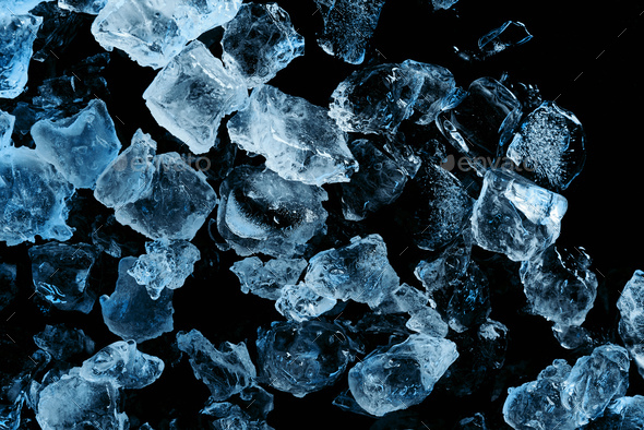 Frozen ice cubes, Stock image