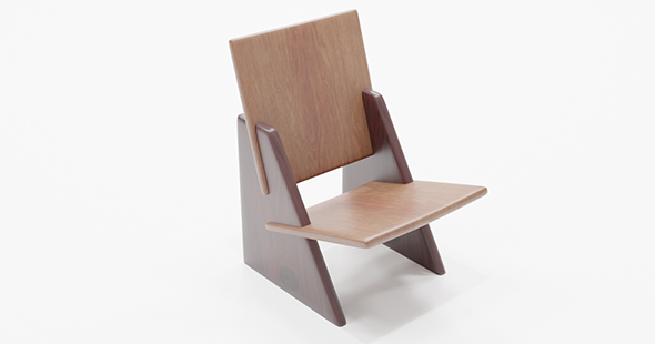 Armchair wooden chair - 3Docean 27823033
