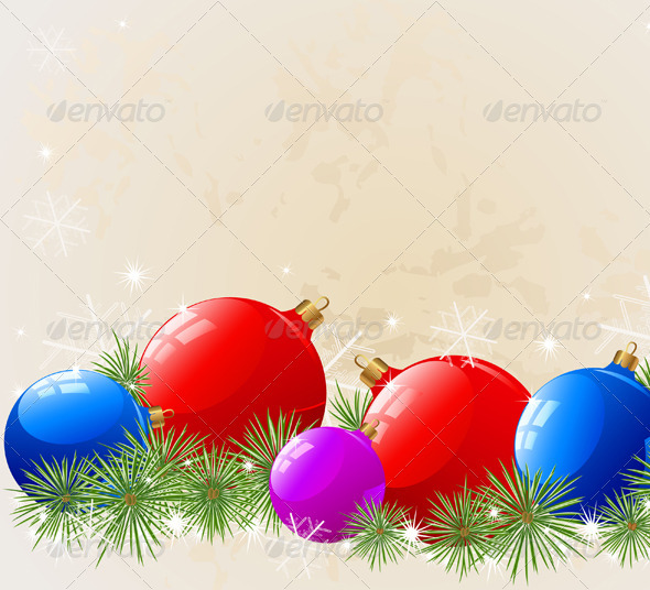 Background with Christmas Decorations - Christmas Seasons/Holidays