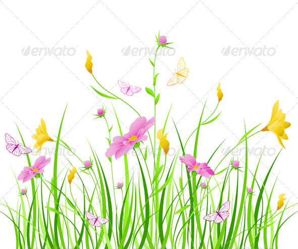 Floral Background with Pink Flowers - Flowers & Plants Nature