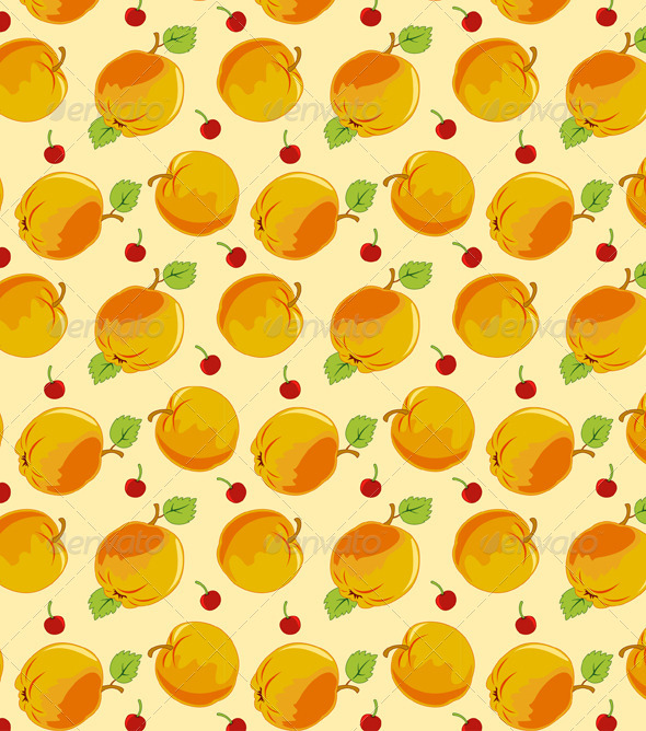 Seamless Pattern with Apple - Patterns Decorative