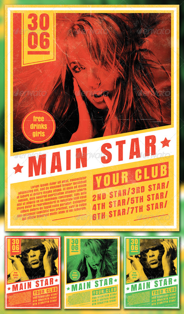 OLD LOOK POSTER - Clubs & Parties Events