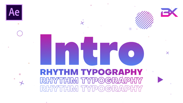Rhythm Typography Intro - VideoHive 24758415