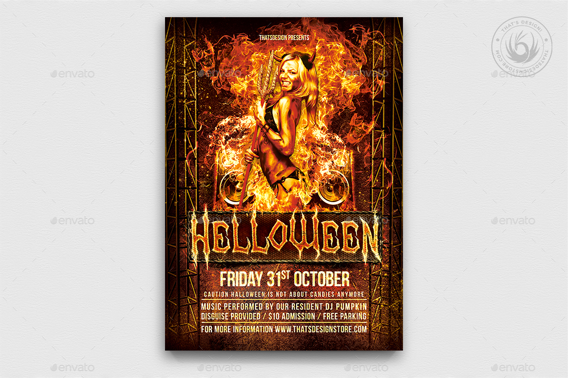 Halloween Flyer Template V3 by lou606 | GraphicRiver