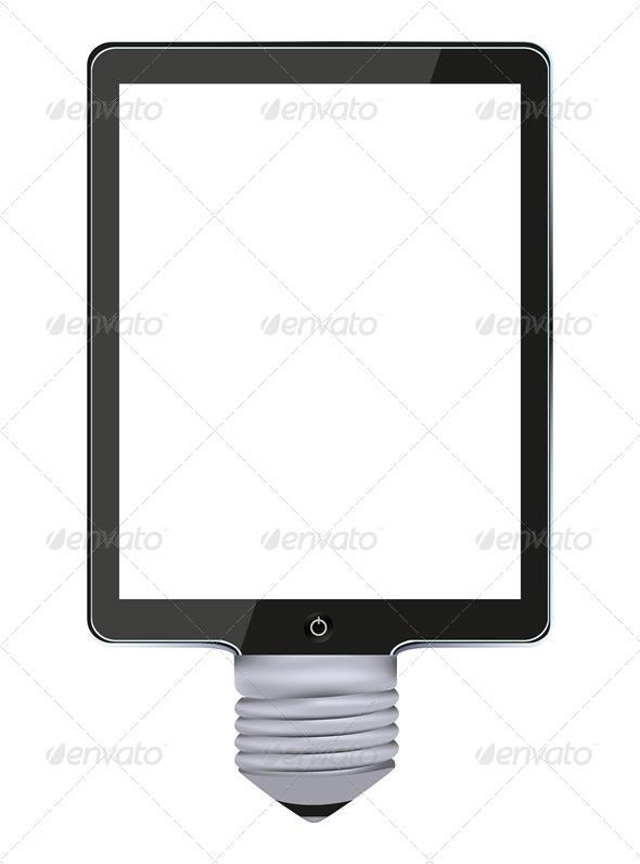 Vector computer tablet idea - Computers Technology