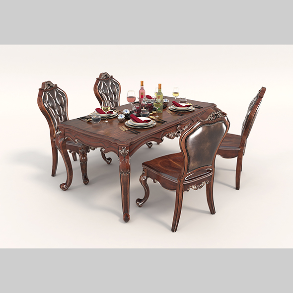 European Style Dinning - 3Docean 27855766