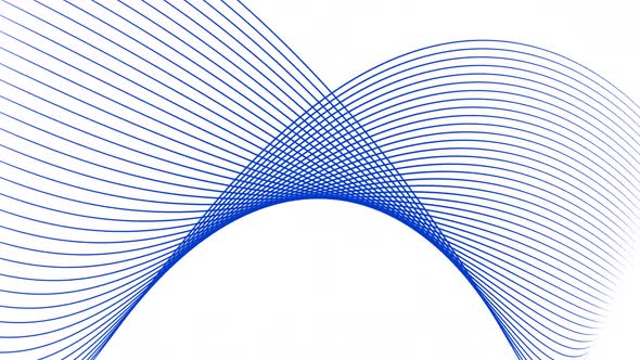 Blue Color Geometric Line Animation On White Background alt
