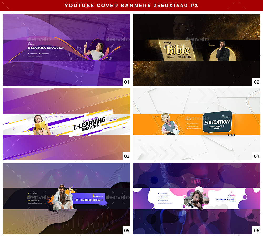 25 YouTube Covers, Web Elements | GraphicRiver