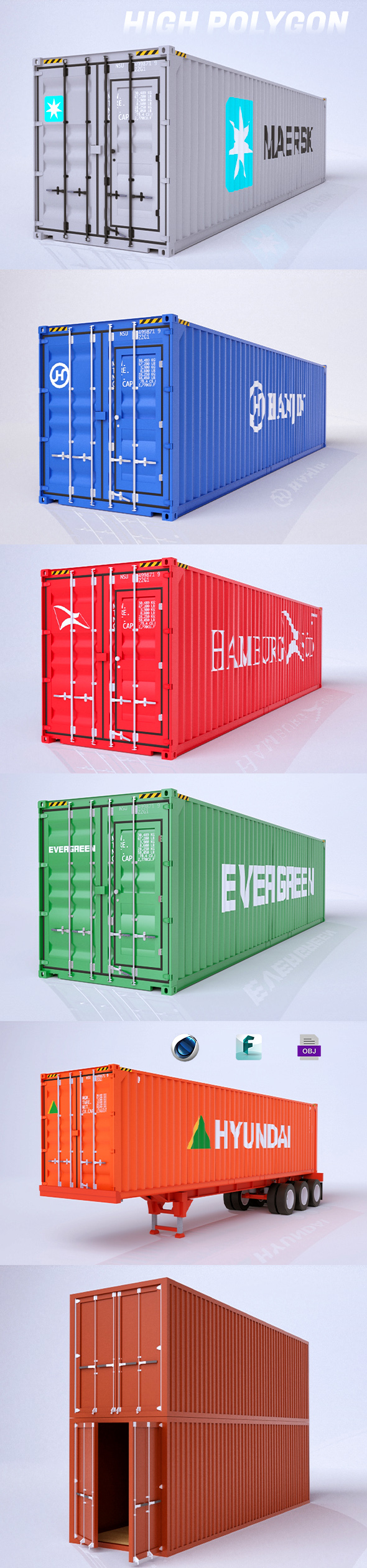 Container Pack 3D - 3Docean 27856971
