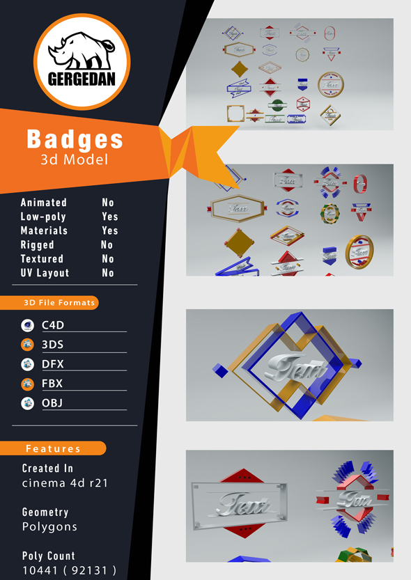 Badges - 3Docean 27857667