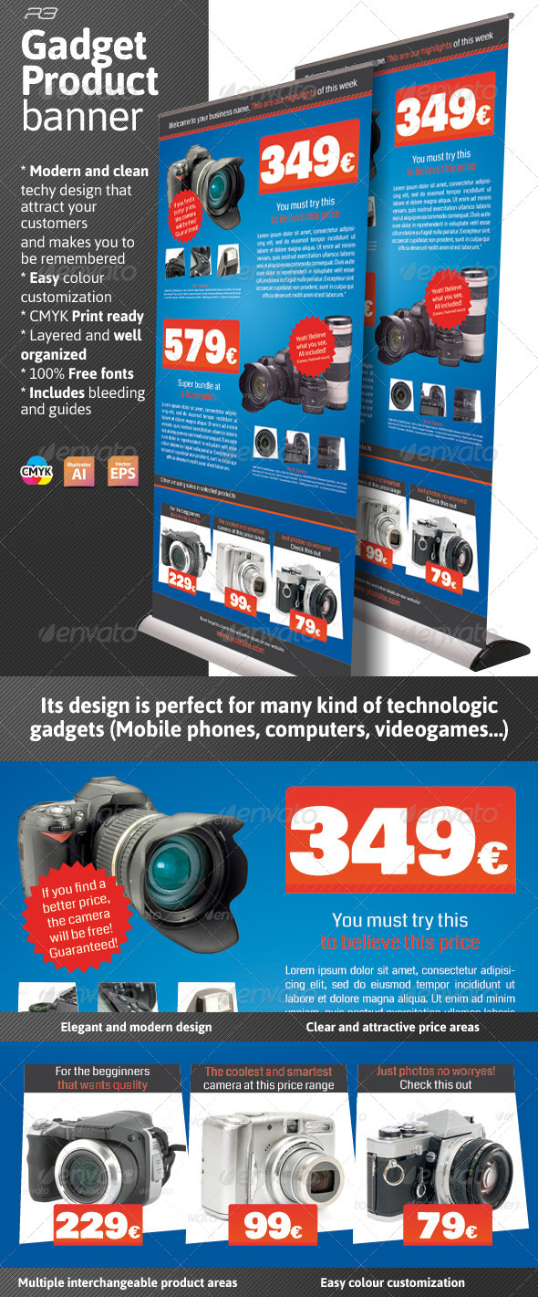 Gadget Product Banner - Signage Print Templates