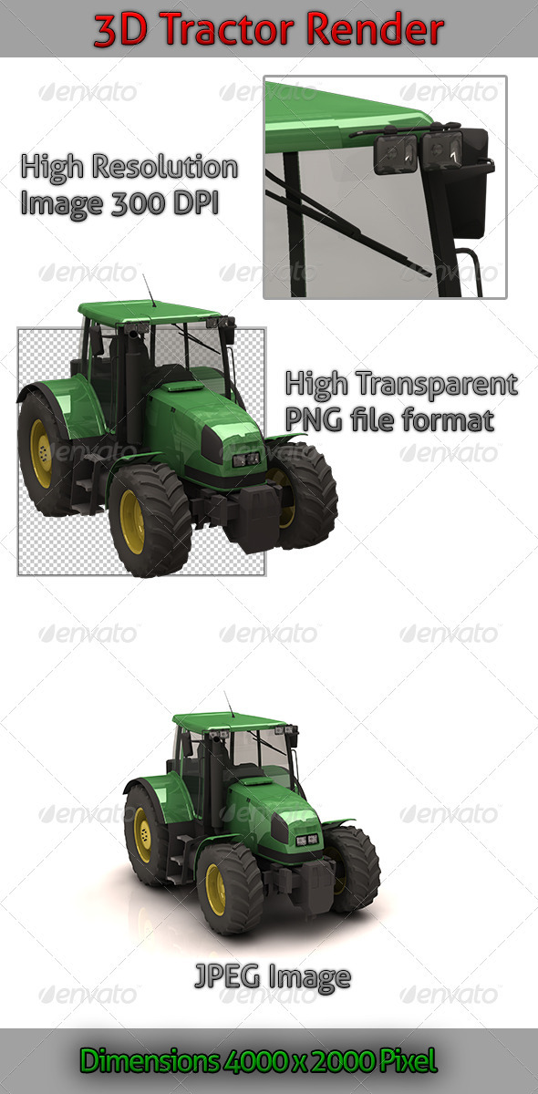 3D Tractor Render - 3D Renders Graphics