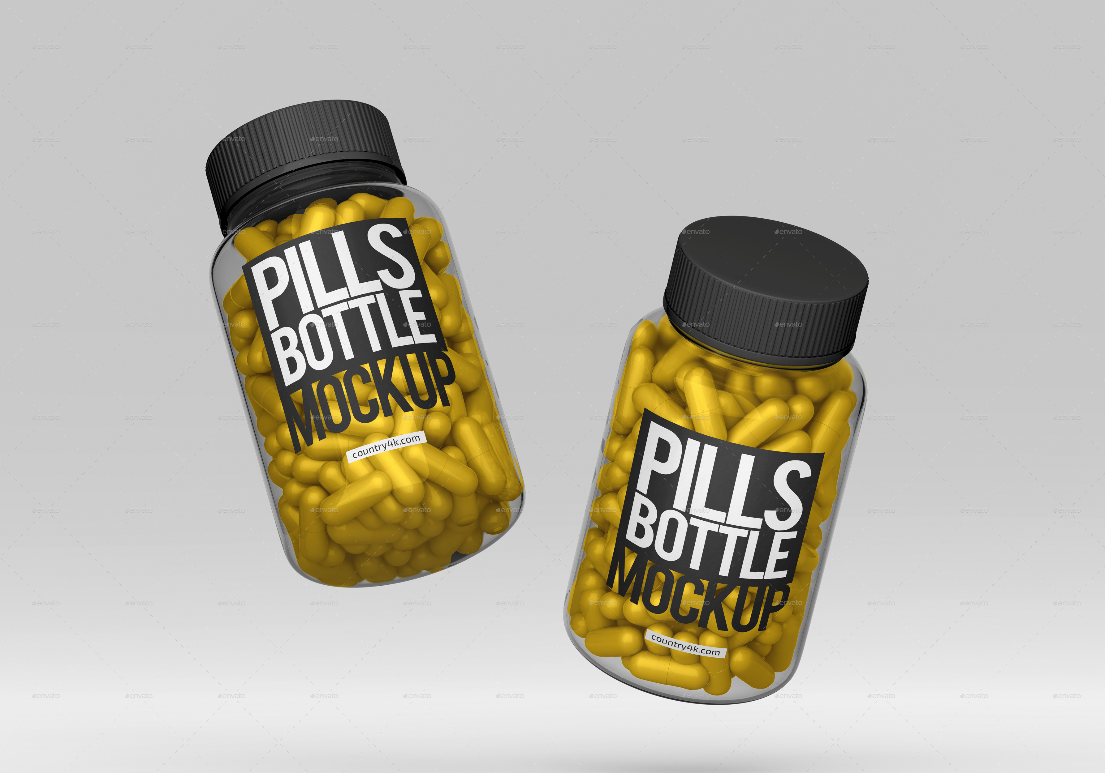 Download Clear Bottle With Pills : Clear Bottle With White Pills Mockup 23661 TIF | GFX ... : Post your ...