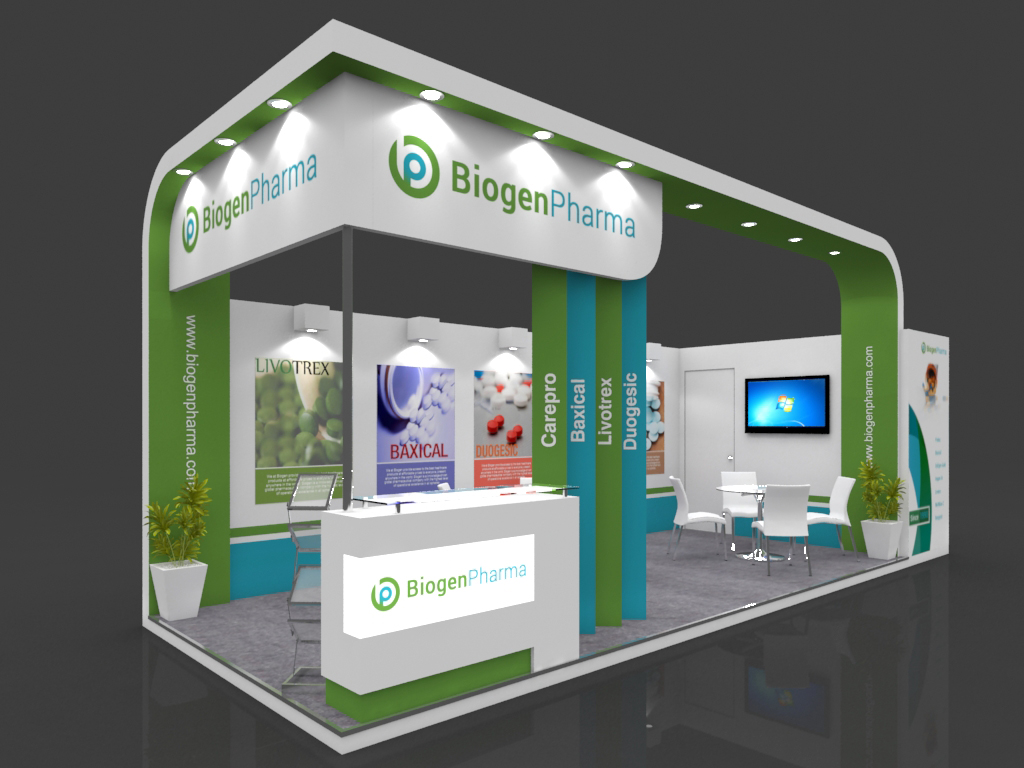 Exhibition Booth 3d Model - 8x3 Mtr By Piyushp78 