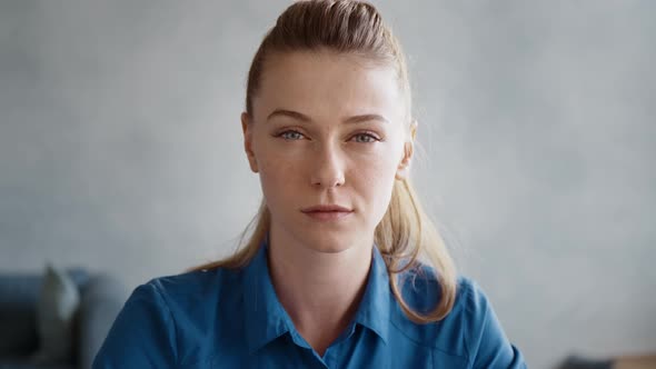 Portrait Beautiful Business Woman Smiling Happy Entrepreneur Enjoying Successful Startup Company alt