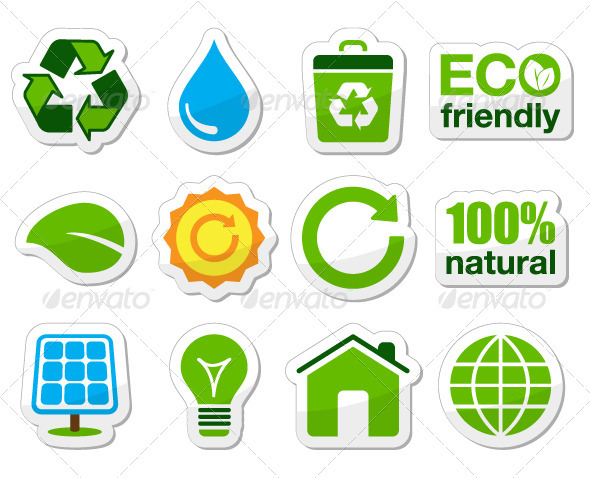 Eco green buttons - Web Elements Vectors