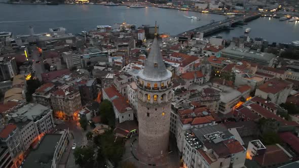 Aerial Galata Tower
