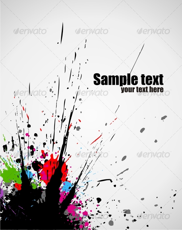 Color paint splashes background - Backgrounds Business