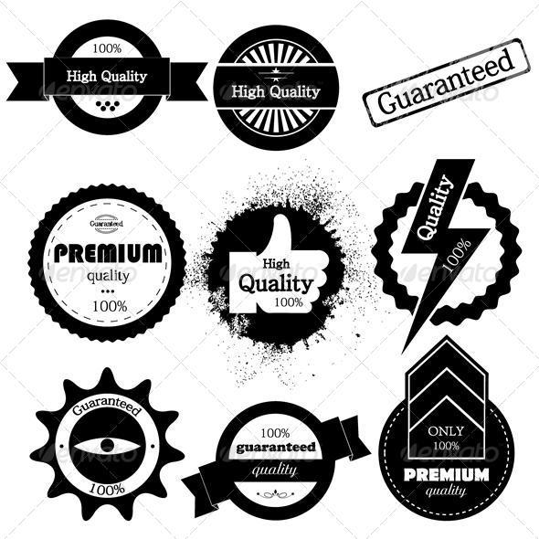 Vector set of high quality or retro guaranteed - Miscellaneous Vectors