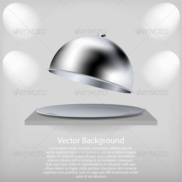 vector shelf with a open tray. - Backgrounds Business