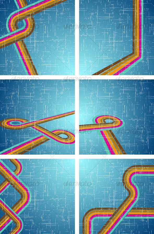 Collection of retro grunge backgrounds - Backgrounds Business