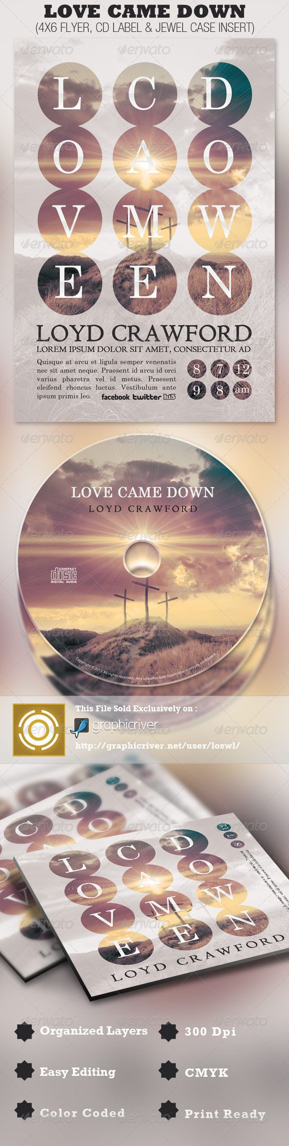 Love Came Down Church Flyer and CD Template - Church Flyers
