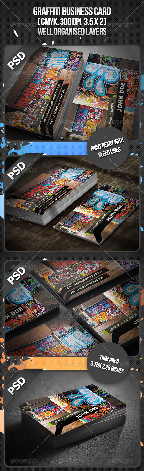 Graffiti Business Card - Business Cards Print Templates