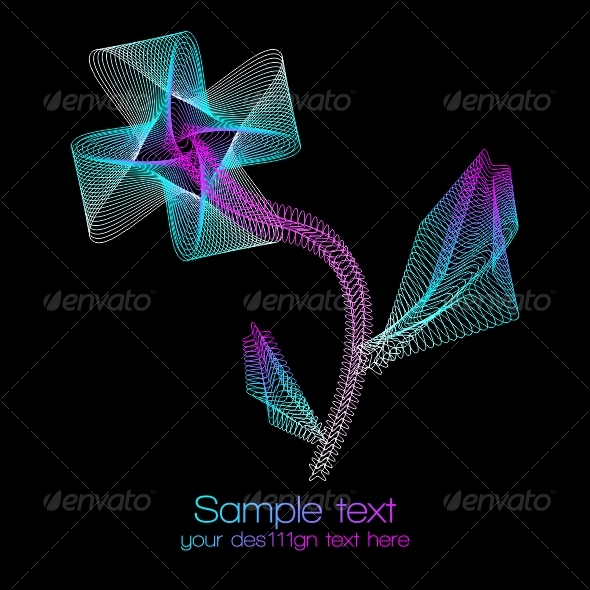 Shining design flower. Vector - Backgrounds Business