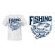 Crucian Fish T-shirt Print Mockup, Fishing, Waves