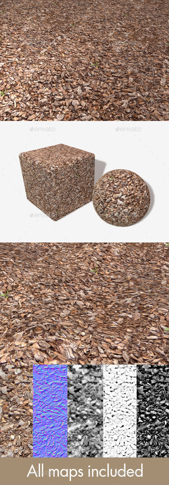 Ground Bark Seamless - 3Docean 27915243
