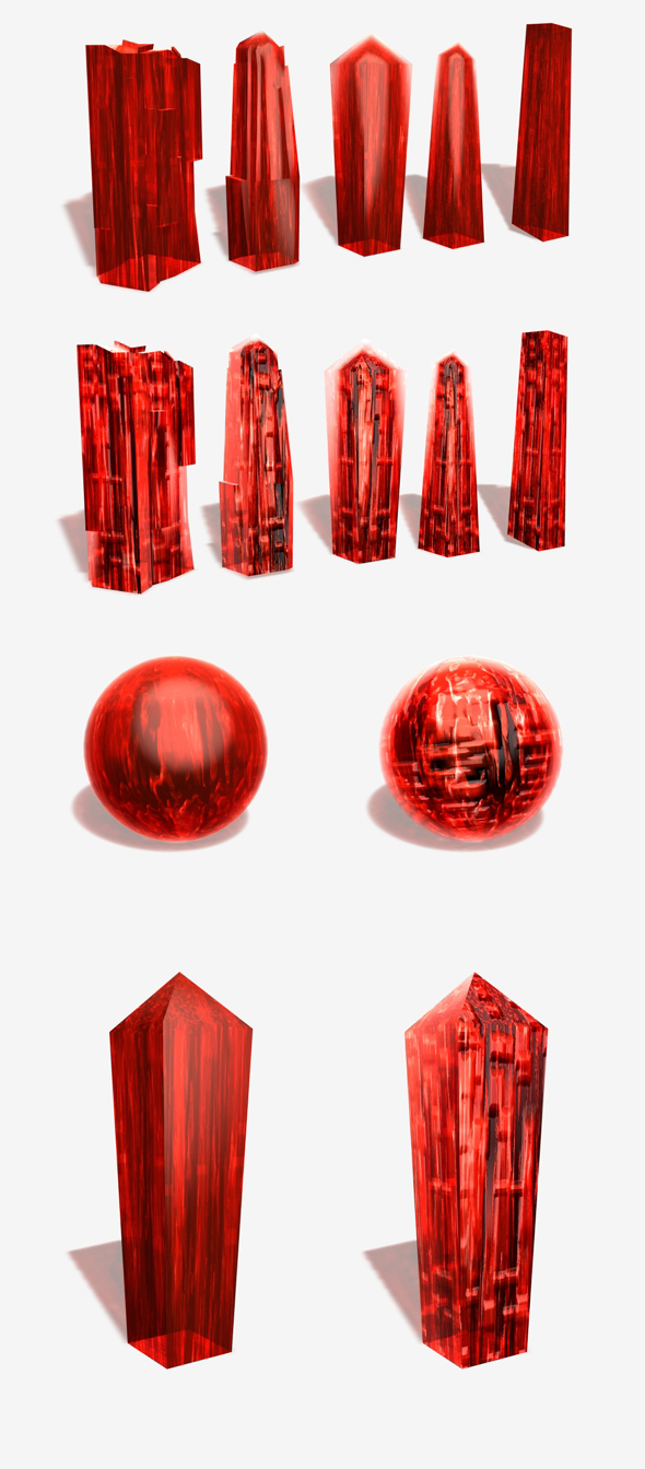 2 Red Crystal - 3Docean 27915283