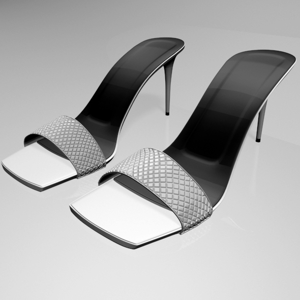 Patterned-Strap Stiletto Sandals - 3Docean 27889800