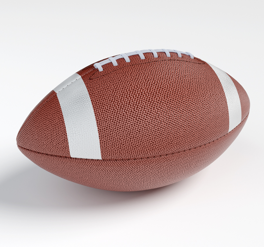 American Football Ball Low-poly 3D Model by mylisa